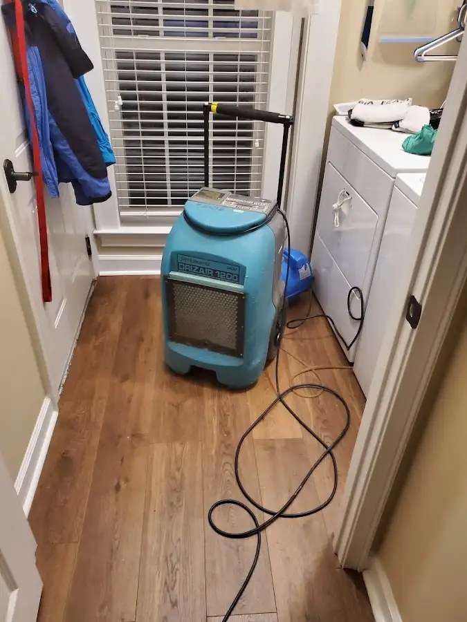 Commercial dehumidifier deployed for Flood Damage Cleanup in Raytown